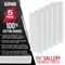 5-Pack Bulk White Stretched Canvas for Painting 4" x 12" Gallery Depth 1-1/2" Profile - Professional Artist Quality, 100% Cotton 12-Ounce Gesso Triple Primed for Acrylic Pouring, Oil